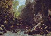 Gustave Courbet Le ruisseau noir oil